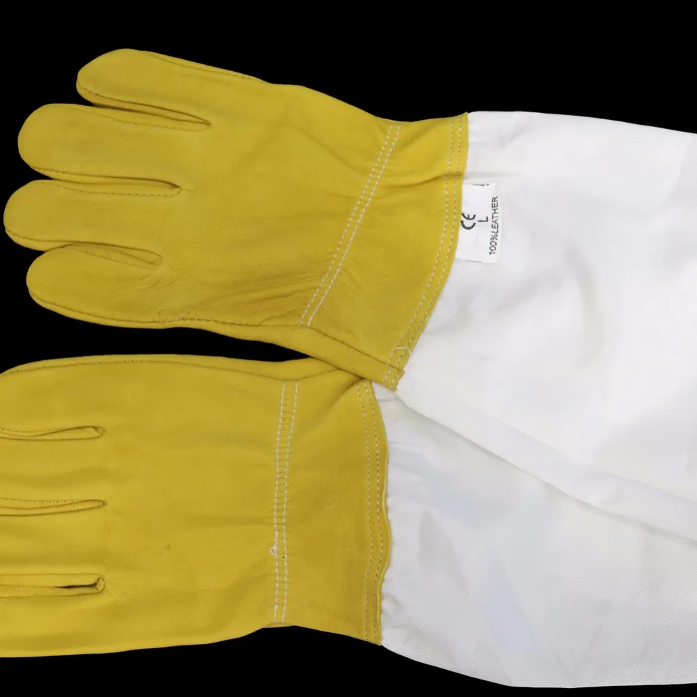1 комплект перчатки с защитными рукавами вентилируемые профессиональные анти пчела для пчеловода