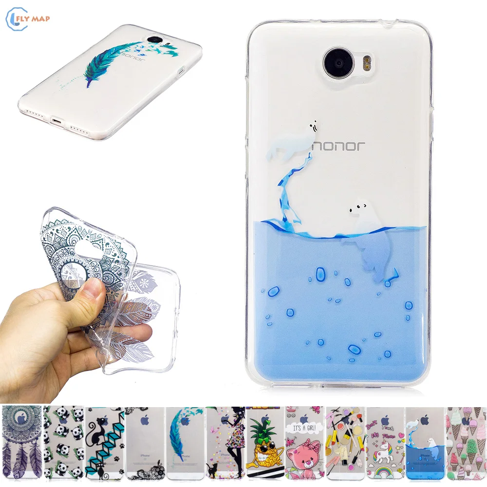 Подходящая сумка для Huawei Y5ii Y 5 II CUN-L01 CUN-L21 TPU рамка телефона мягкий силиконовый