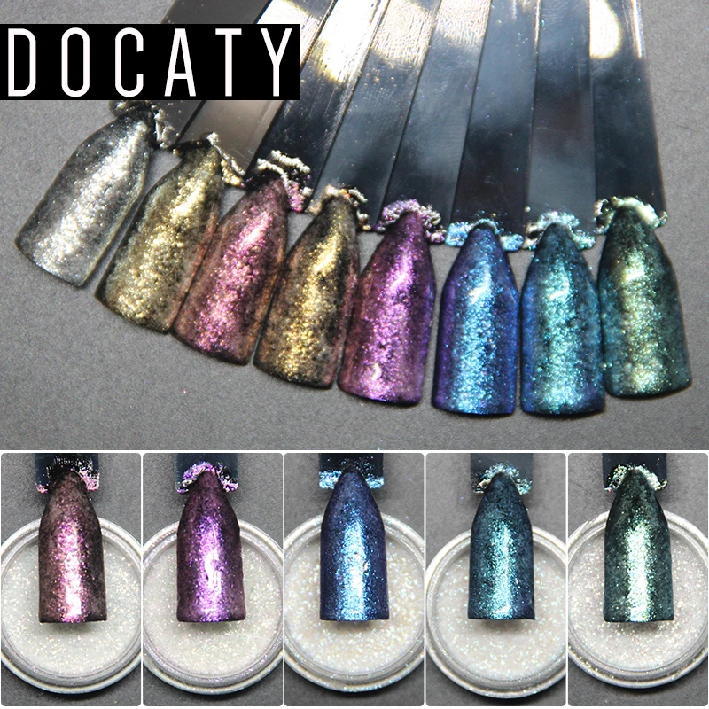 Docaty Новый 3D 1 г голографические мерцающие украшения для маникюра Сияющие