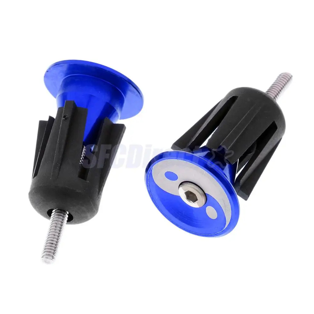 1 Pair Aluminum Alloy Bike Handlebar End Plugs Mountain Road Bicycle Cycling Handle Bar Grips Caps Stoppers 