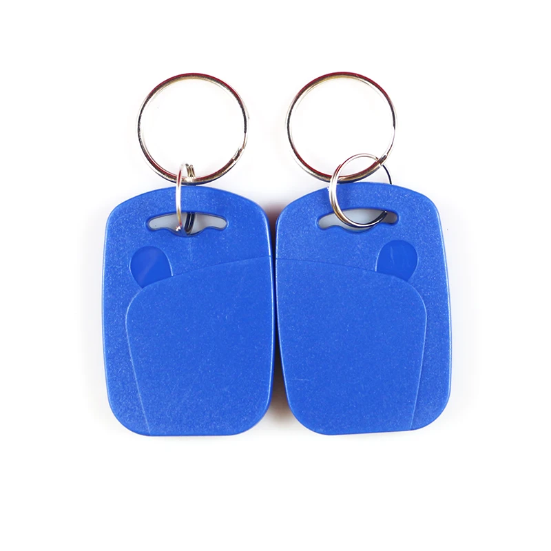 10pcs/lot Shipping double frequency 125KHZ &13.56MHZ EM5200+UID Changeable NFC IC tag rfid keyfob token Rewritable keyfob