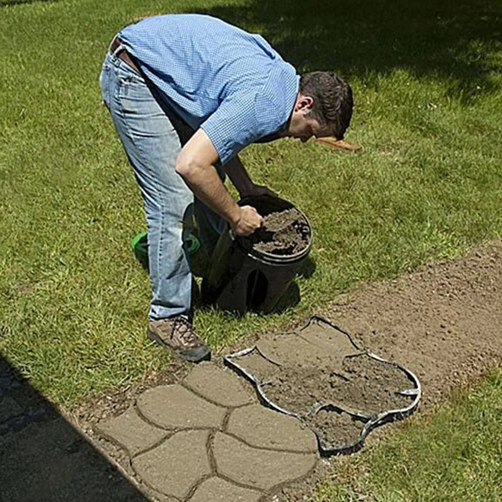 Дорожки из бетона своими руками в частном доме трафаретом