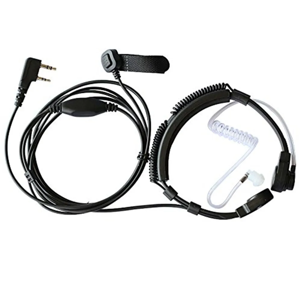 

Extendable Throat Microphone Headset PTT Walkie Talkie Earpiece For Kenwood For TYT For Baofeng UV-5R RT5R H777 RT7 RT22