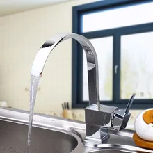 E-pak полированный латунью хромированный гарантия качества! Кухонный кран для раковины, кухонный смеситель, квадратные поворотные Кухонные смесители, torneira