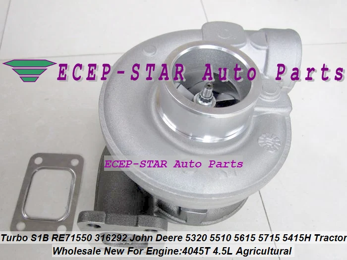 

S1B 316292 316101 RE71550 Turbo For John Deere Agricultural Tractor 5320 5210 5310 5410 5510 5415 5615 5715 4045T Turbocharger