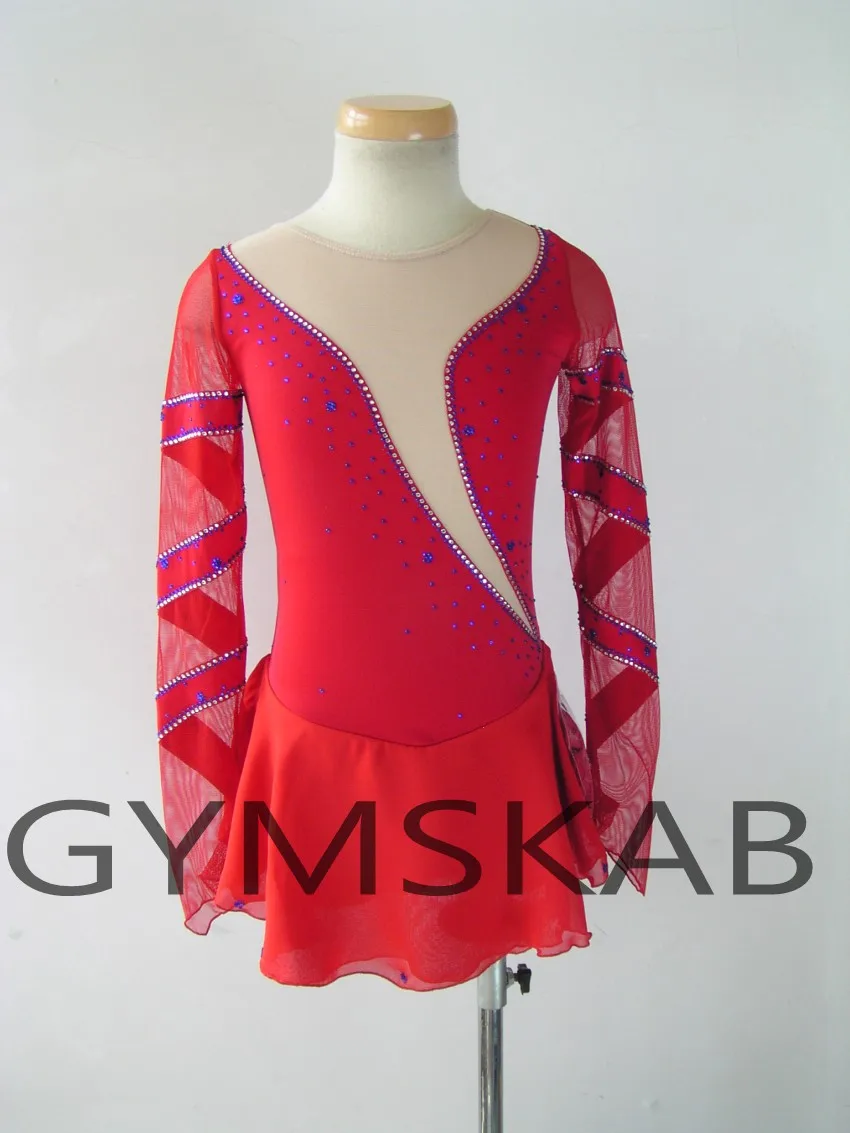 2018 New Style Figure Skating Dress Women's Girl's Customized Ice Long-sleeved Gymnastics Costume 6608 | Тематическая