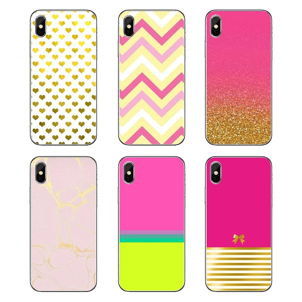 Розовые и желтые обои для iPod Touch iPhone 4 4S 5 5S 5C SE 6 S 7 8 X XR XS Plus MAX прозрачные мягкие