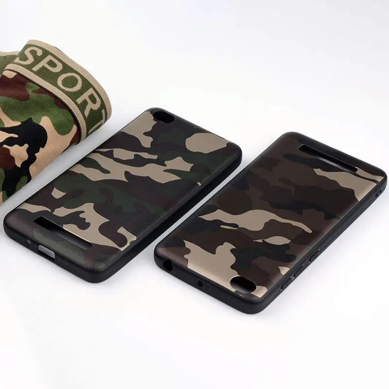 Cubierta de camuflaje para xiaomi redmi 4x 4a funda de silicona teléfono coque nuevo diseño grueso pesado TPU suave funda capa