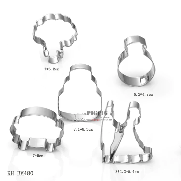 6 шт./лот Свадебные украшения резак формы для выпечки печенья формы для печения Confeitarias Para Bolos Moldes резак для печенья