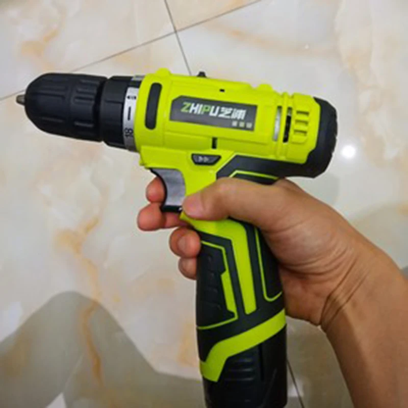 12 V Cordless Drill Electric Screwdriver Lithium-Ion Power Driver Variable Speed with LED Light