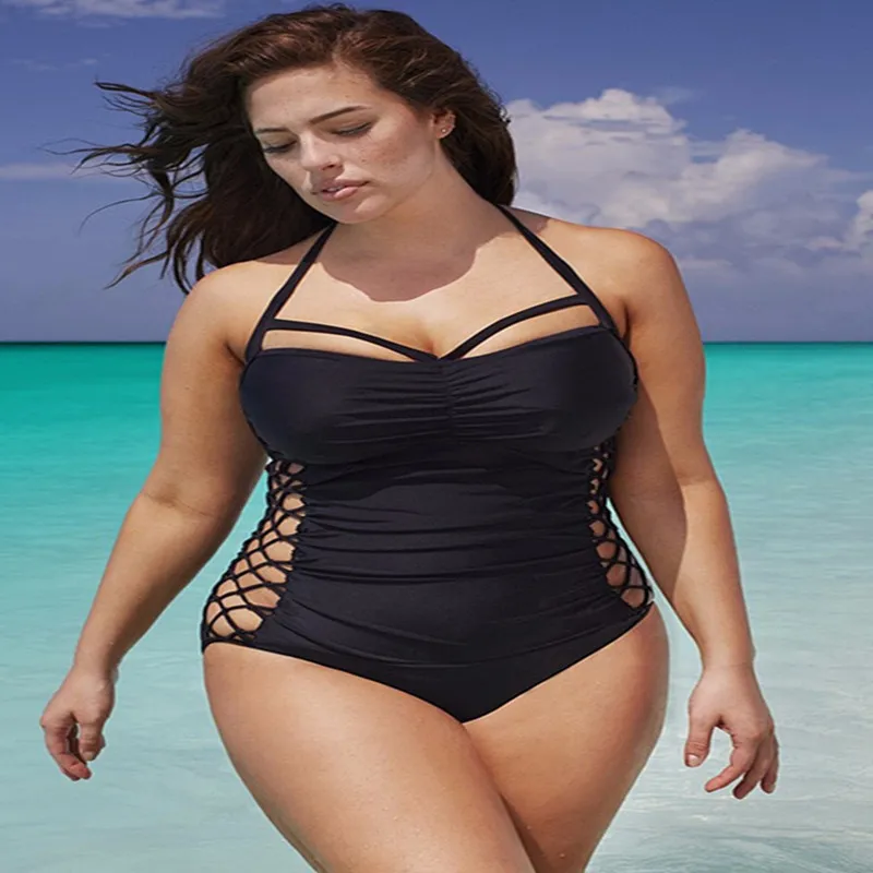 Sexy Plus Size Swimwear Lager Size Swimsuit Wome