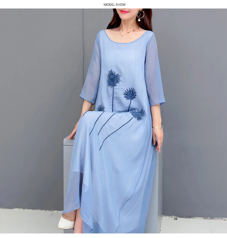 Women Dresses Evening Party Summer Vintage Embroidery Maxi Long Formal Dress Women Elegant Plus Size Vestidos De Novia 2019 5
