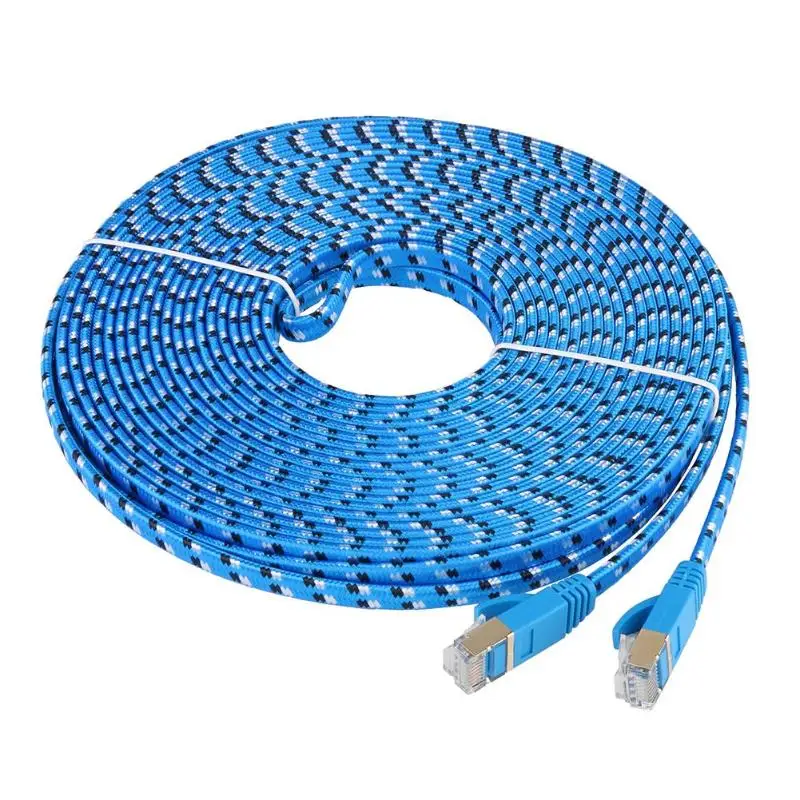 ALLOYSEED Cat7 Cable Flat RJ45 Networking LAN Cords Jumper