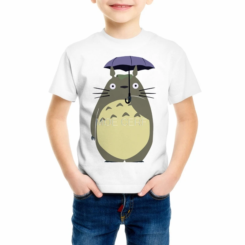 Детская футболка Тоторо каваи аниме Тоторо Футболка с принтом забавная футболка для мальчиков и девочек детский топ, летняя Мягкая футболка C34-2 - Цвет: 6