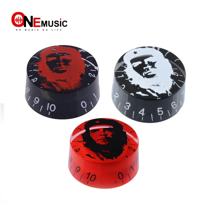 

4pcs colorful platic Speed Control Knobs for Electric Guitar Guitar Pots Tone Volume Knobs Buttons with Guevara Che