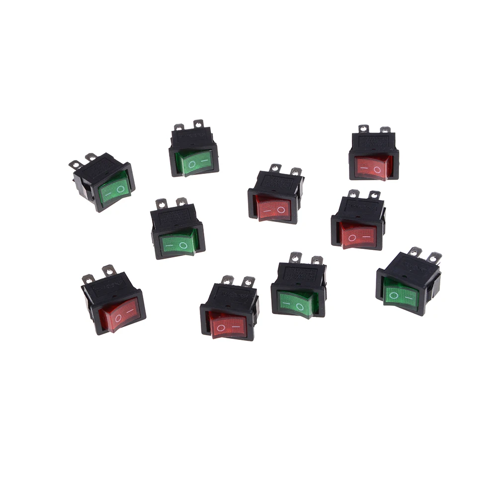 

5pcs/lot 15*21mm LED Light SPST 4PIN ON/OFF Boat Rocker Switch 6A/250V 10A/125V 2 Colors Wholesale