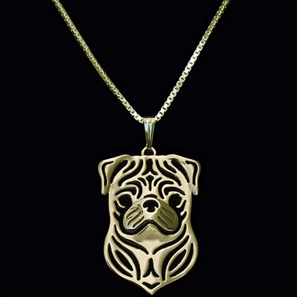 Buy Pug Pendant Animal Necklaces Gold Color Dog Charm