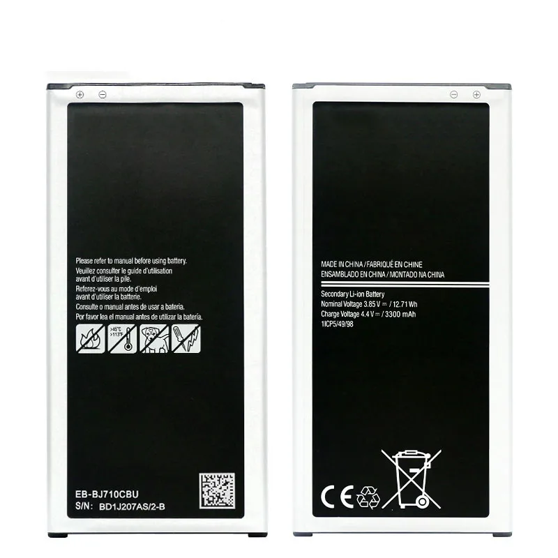 

For Samsung Galaxy J7 Battery 2016 Edition J710 SM J710F J7109 J7108 3300mAh EB-BJ710CBC(U) Mobile Phone replacement batteries
