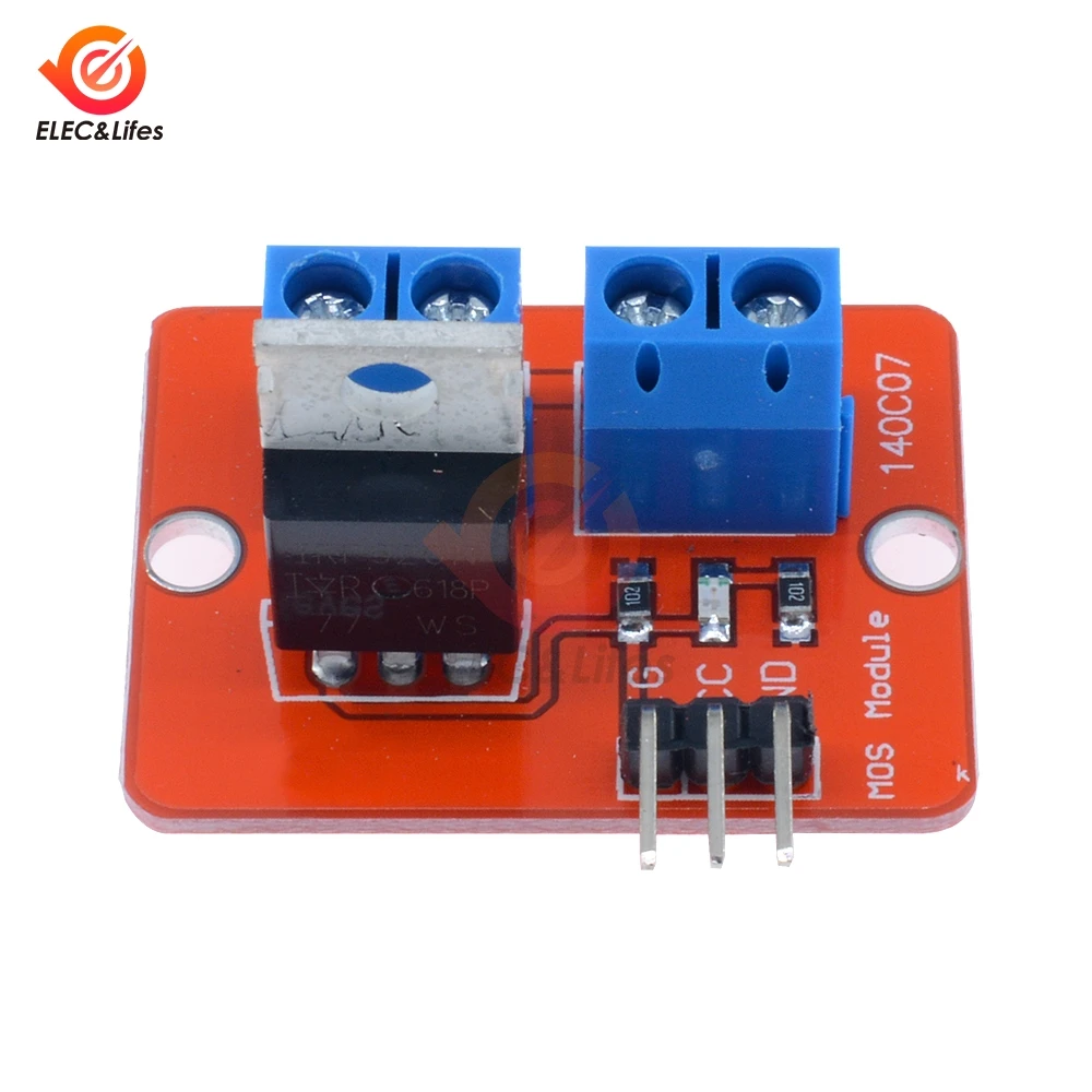 Верхняя кнопка Mosfet 3 В/5 В стандартный модуль IRF520 для Arduino MCU ARM Raspberry Pi регулируемый