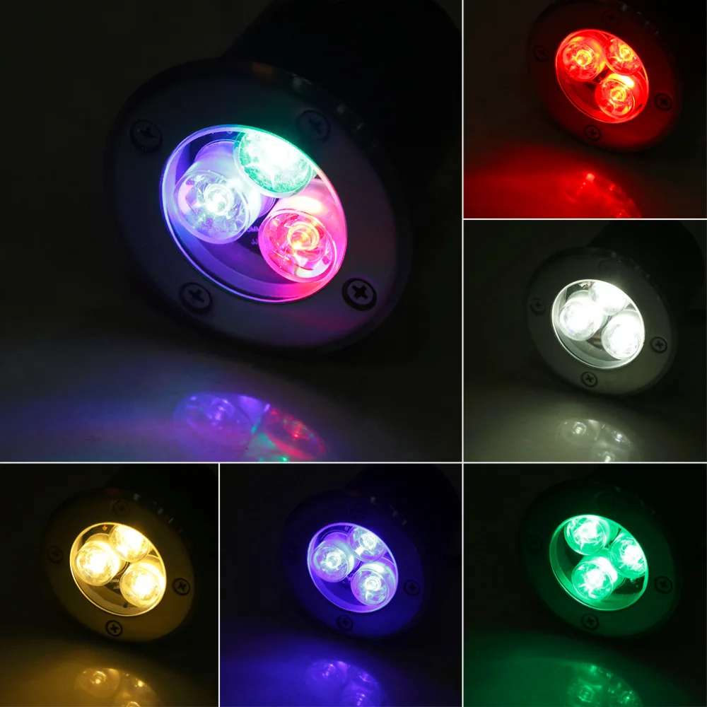 Beste 2018 IP67 Waterdichte 3 w AC 85 265 v LED Outdoor Grond Tuinpad Vloer Ondergrondse Begraven Yard Lamp spot Light