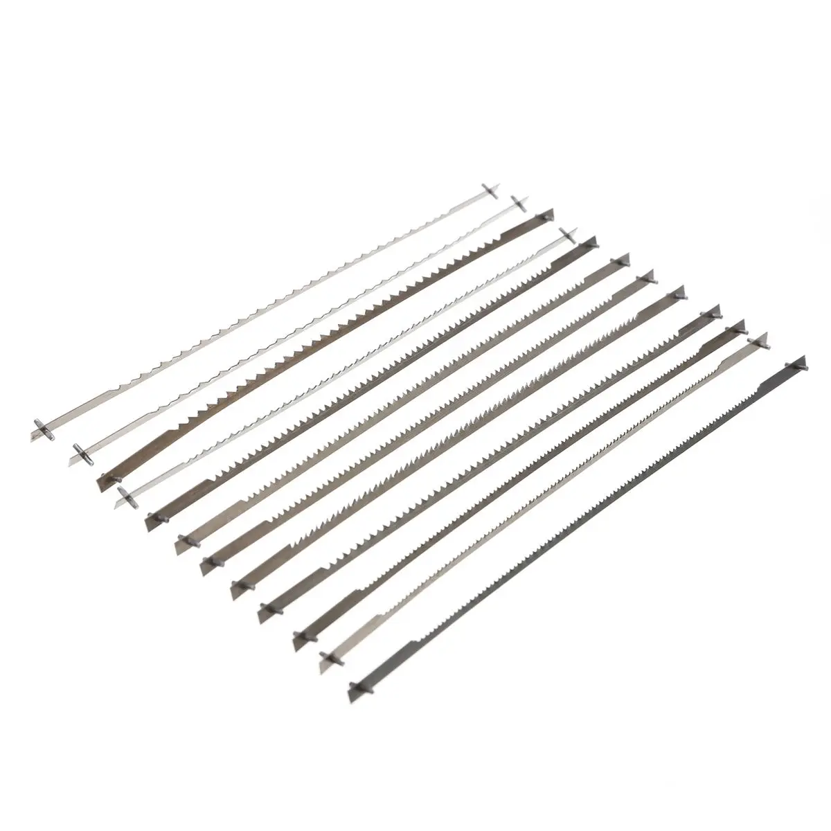 12x Pinned Scroll Saw Blades Woodworking Power Tools Accessories 127mm Black