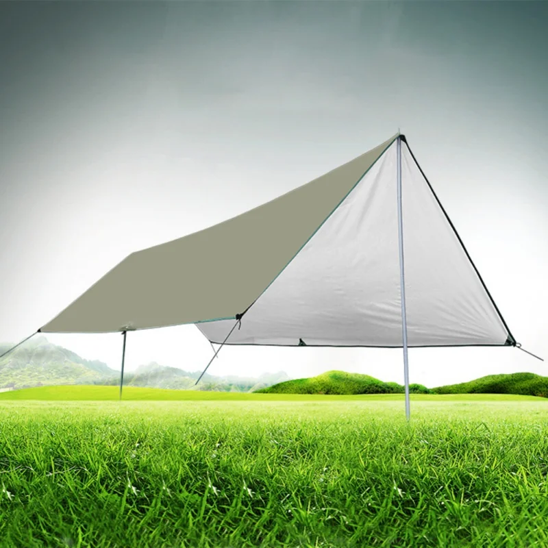 

420D Oxford Cloth Ultralight Tarp Outdoor Camping Survival Sun Shelter Shade Awning Silver Coating Pergola Waterproof Beach Tent