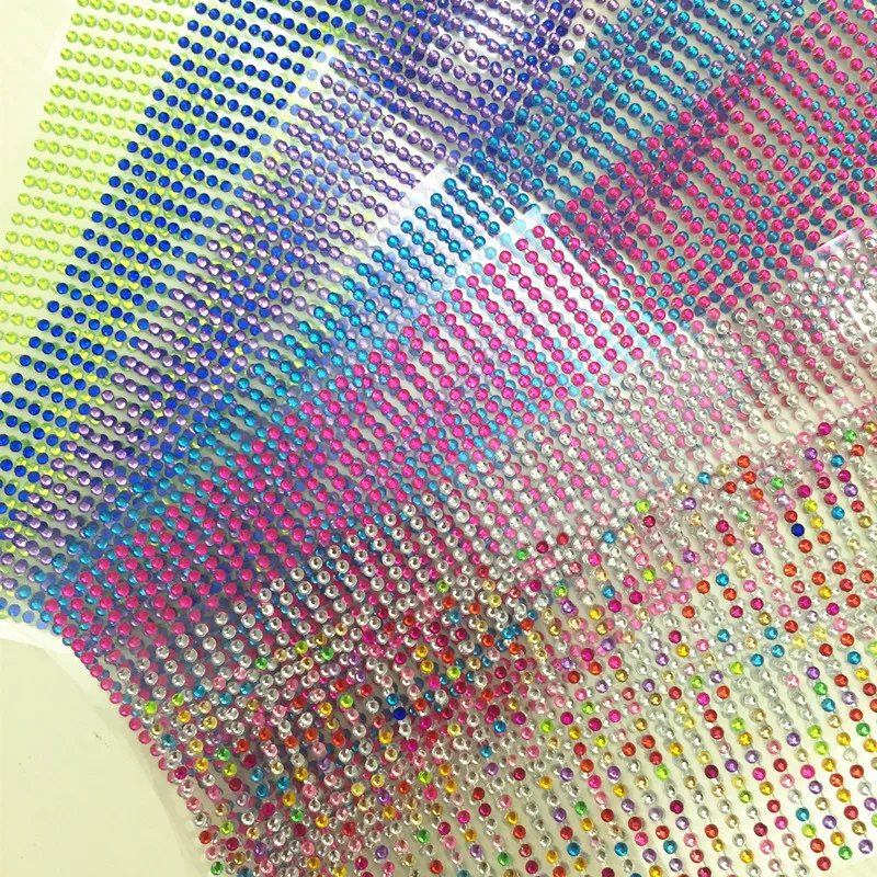 

1200Pcs 3mm Crystal Acrylic Rhinestone Stickers Phone Case DIY Applique Decoration Diy Decal Mobile/PC Wall Art Crystal Diamond
