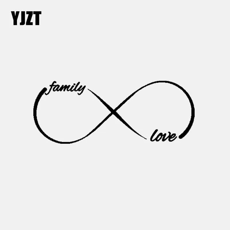 

YJZT 13.5CM*5.4CM Family Love Vinyl Decal Car Sticker Black/Silver C3-2216