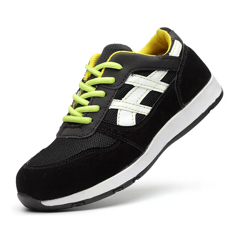 100% جلد البقر الرجال أحذية أمان الصلب اصبع القدم أحذية عمل تنفس العلوي و ثقب واقية باطن كبير حجم 35-46