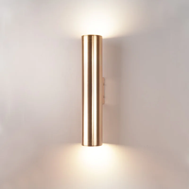 Gold Up And Down Led Wall Sconce For Master Room Art Studio