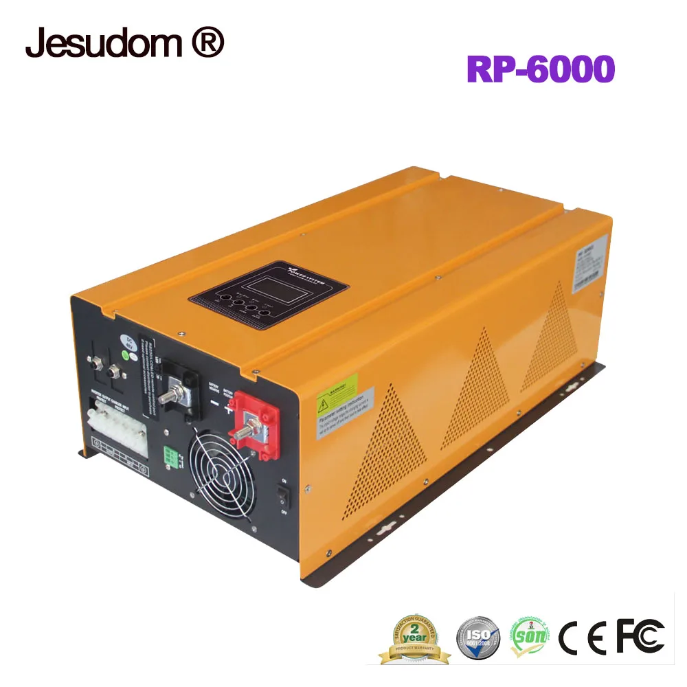 

6KW Solar Inverter Pure Sine Wave Output of Off grid Toroidal DC 24V48V to AC220V230V240VAC Combined with AC charger and UPS