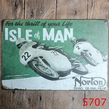 " " x1" металлическая жестяная вывеска Norton Isle of Man домашний бар паб винтажный Ретро плакат для кафе художественный Декор