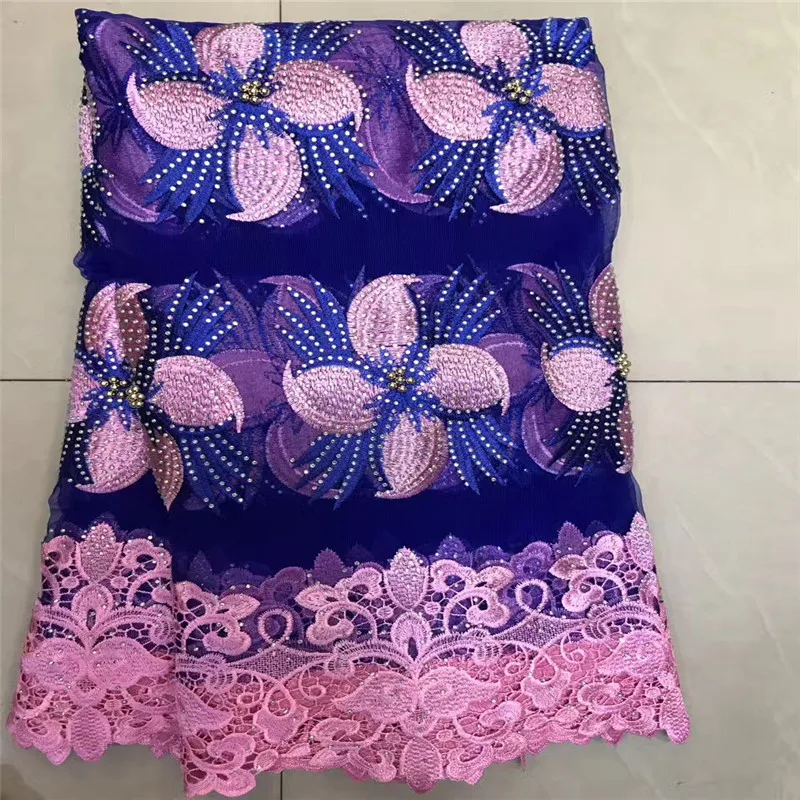 Свадебные нигерийской свадьбы кружева материалы 3D кружевной ткани Высокое качество 2018 Африканский кружевной ткани на продажу бисер
