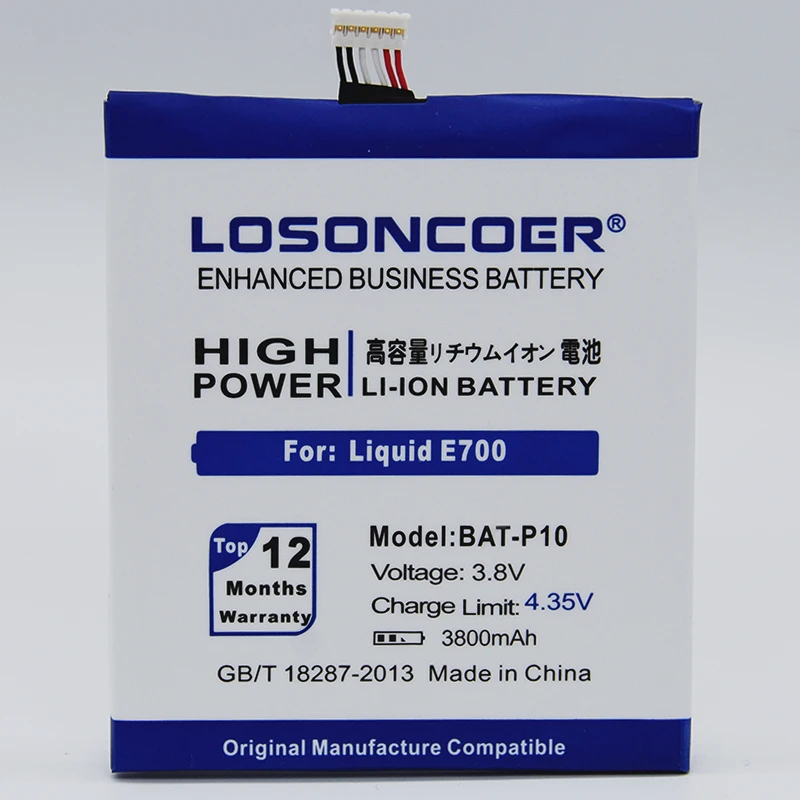 LOSONCOER 3800 мАч BAT-P10 для acer Liquid E700 для тройного E39 PGF506173HT Замена аккумулятора телефона