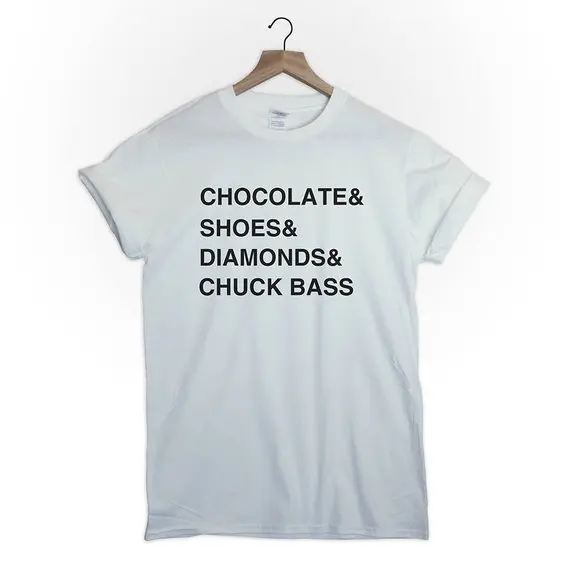 NewTee Top Cute Tumblr Chocolate and Shoes and Diamonds and Chuck Bass Gossip Girls Chuck Tshirt Shirt