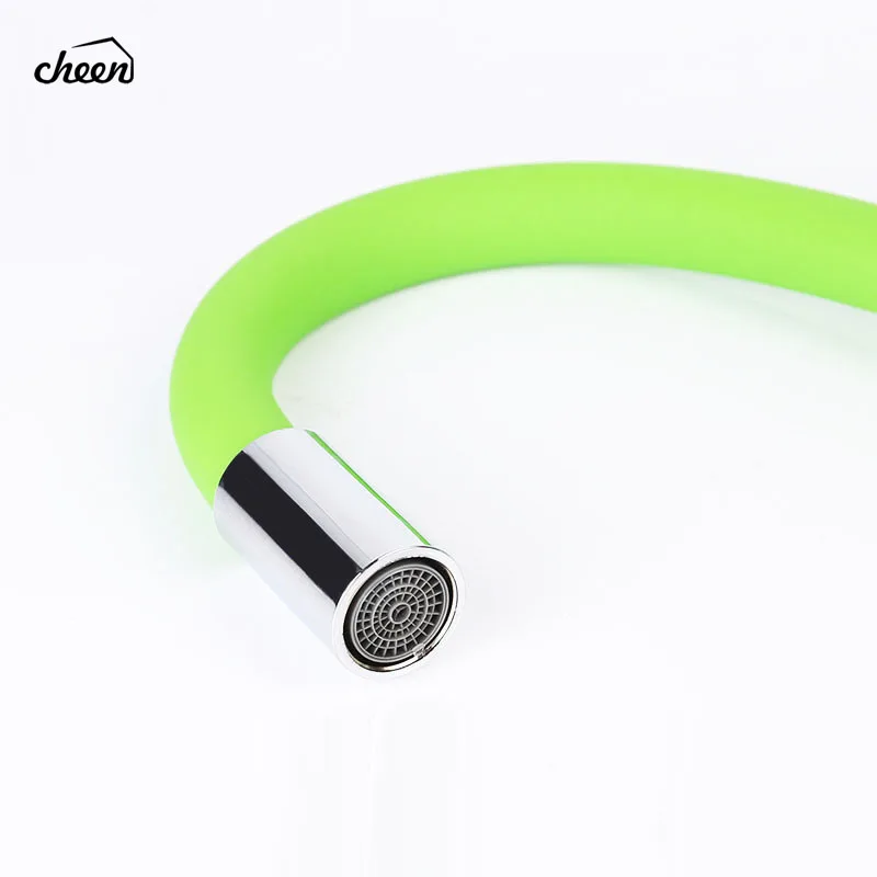 Cheen 360-Degree adjustable colorful Faucet Sprayer Stainless Steel  Spout Kitchen Sink Aerator Faucet Replacement Accessories