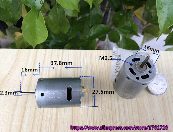 Абсолютно Новый mabuchi 380 DC Мотор 12V ~ 30V RS 380SH 12360 двигатель с угольными щетками для