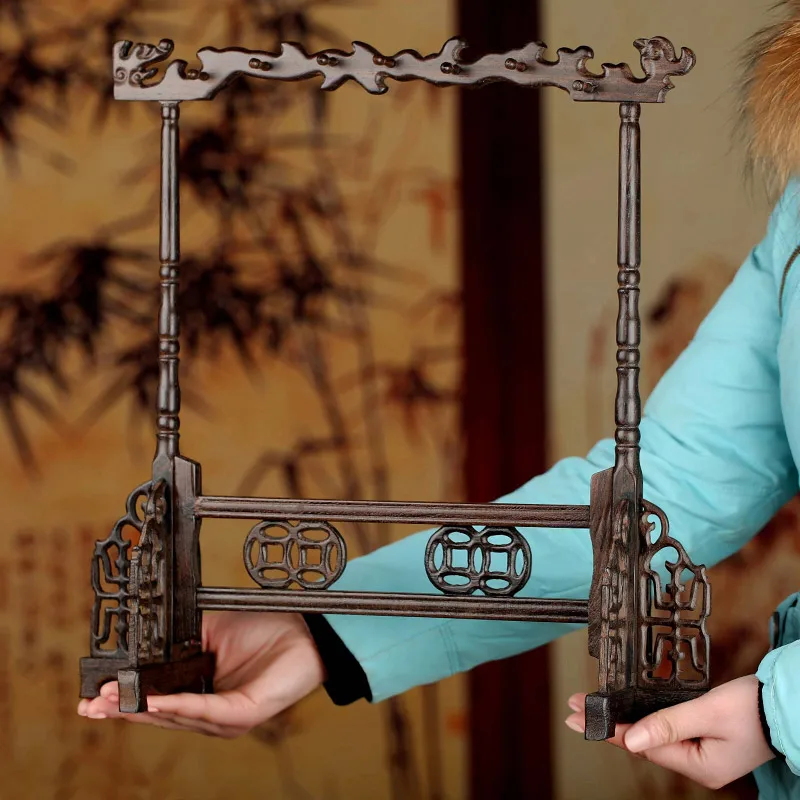 Solid Wood Chinese Brush Rack Large size Calligraphy Brush Holder Antique Style Traditional