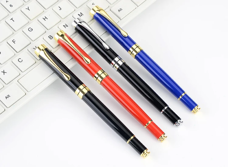 PHANTACI брендовые деловые офисные средние шариковые ручки, черная золотая металлическая шариковая ручка, канцелярские принадлежности для школьников