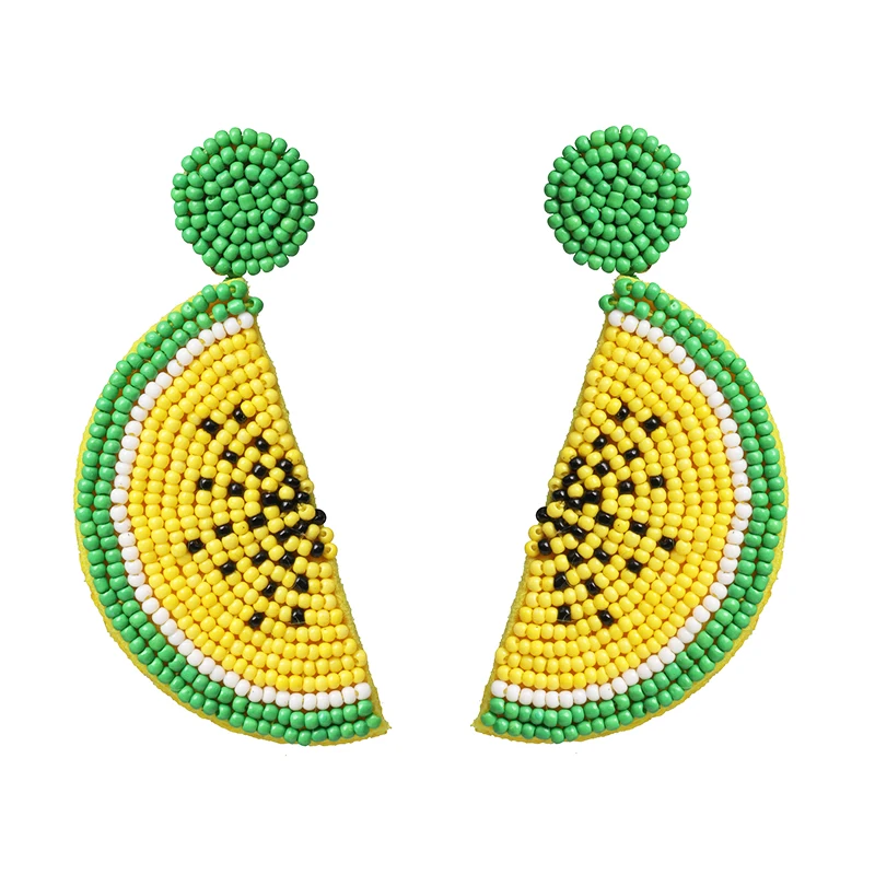 2019 новые трендовые Boho фруктовые круглые висячие серьги подвески ручной работы