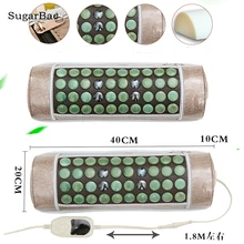 Релакс шестигранный нефритовый инфракрасный нагревающийся Германий нефрит шейный массаж с подогревом Расслабляющая Подушка с турмалином