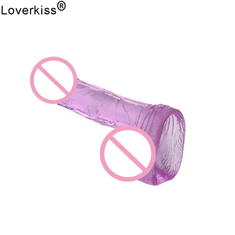 Маленький желеобразный фаллоимитатор Loverkiss 25*120 мм секс игрушки на присоске