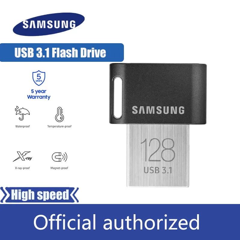 

SAMSUNG FIT Plus USB Flash Drive 32G 64G Pen Drive USB 3.1 Tiny Memory Stick Storage Device 128G 256G U Disk Mini Flashdrive