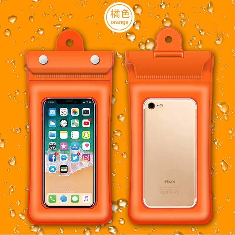 

New Three-Layer Sealed Velcro Mobile Phone Waterproof Bag Three-Fold Airbag Inflatable Mobile Phone Waterproof Bag
