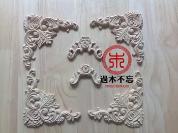 

Don't forget the wooden Dongyang wood carving wood rose floral applique background wall wardrobe furniture door trim decals