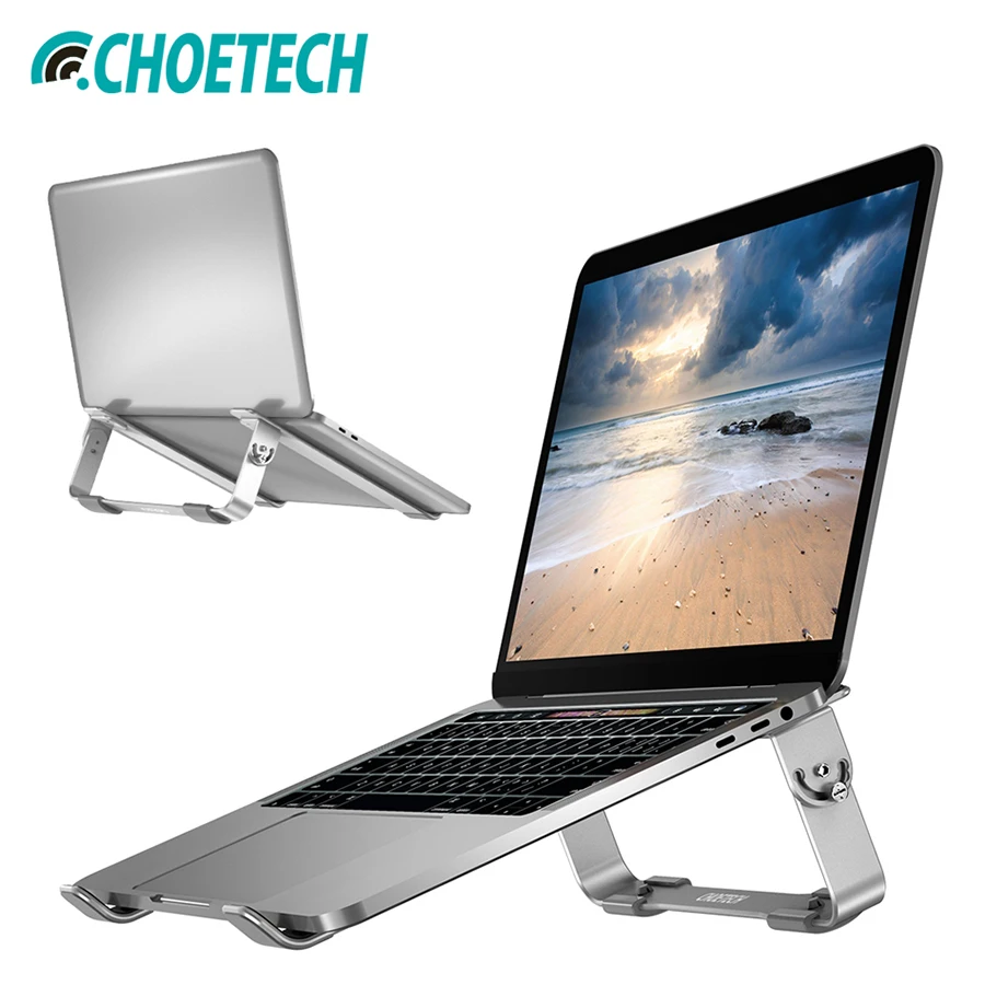 CHOETECH Mackbook Stand Adjustable Aluminum Laptop Stand Holder Compatible with Apple MacBook Air MacBook Pro Portable Laptop CHOETECH Mackbook Stand Adjustable Aluminum Laptop Stand Holder Compatible with Apple MacBook Air MacBook Pro Portable Laptop