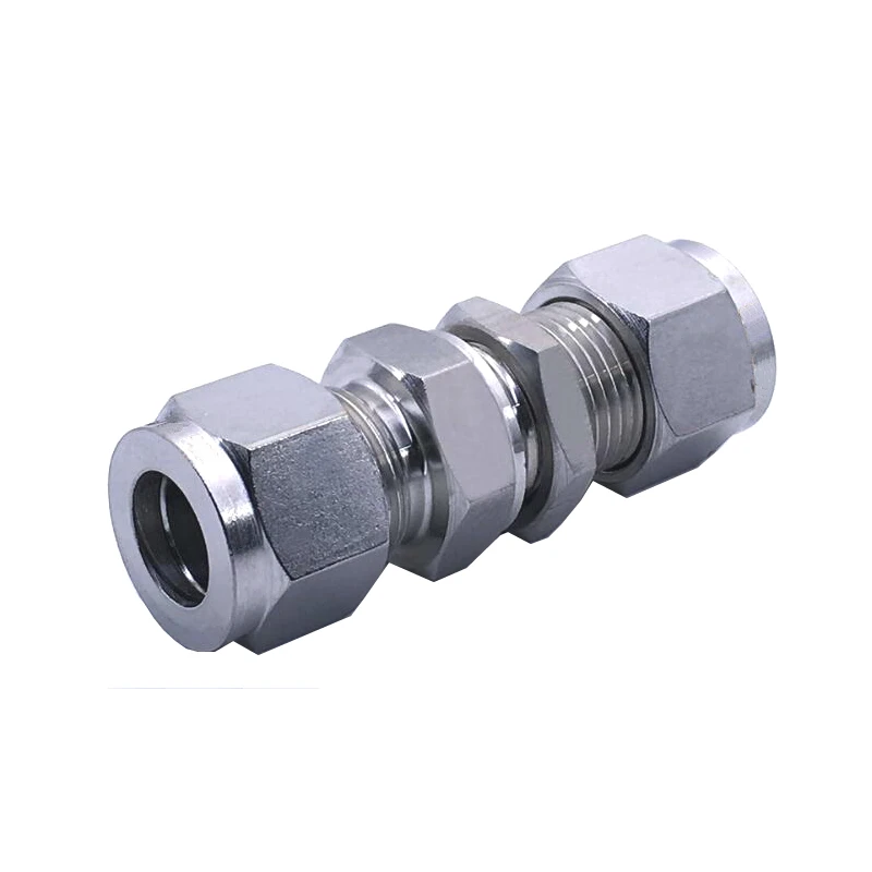 

Double Ferrule Compression Fitting Bulkhead Union Connector stainless steel 304 All Size
