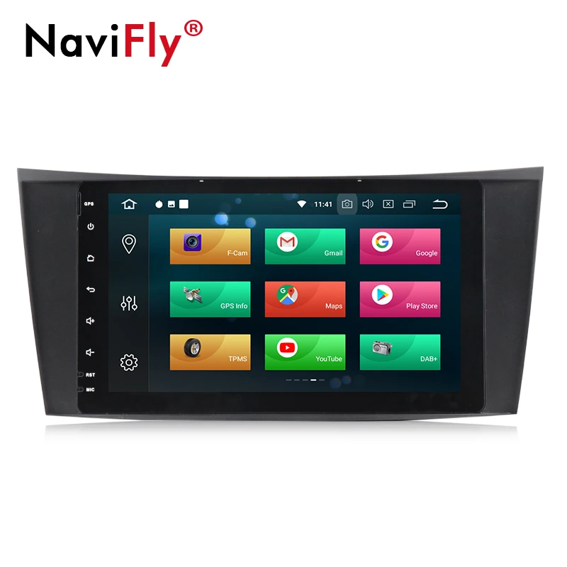 Sale NaviFly 8" Android 8.0 4G RAM Car multimedia Player radio GPS navigation for Mercedes/Benz/E-Class/W211/E200/E220/E300/E350 1