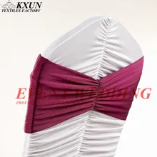 100 шт./партия бордовый двухслойная лайкра Группа Подвязка из спандекса для стула для чехлы для стульев для свадьбы украшение для торжества