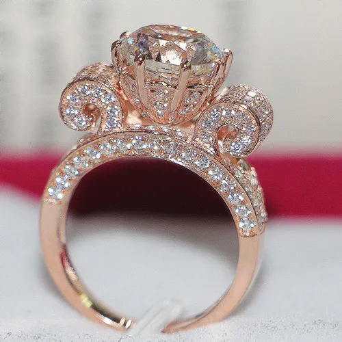 never fade rose gold 14k amazing splendid superb jewelry 3ct diamond engagement ring for women colorful - Rose Gold Wedding Rings For Women never fade rose gold 14k amazing splendid superb jewelry 3ct diamond engagement ring for women colorful - Rose Gold Wedding Rings For Women